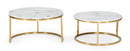 Modrest Jenkin - Modern Gold and Marble Coffee Table Set  by Hollywood Glam