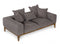 Divani Casa Corina - Modern Grey Linen Loveseat