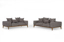 Divani Casa Corina - Modern Grey Linen Loveseat