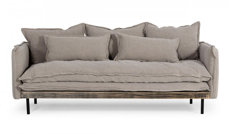 Divani Casa Mathis - Modern Grey Fabric Sofa