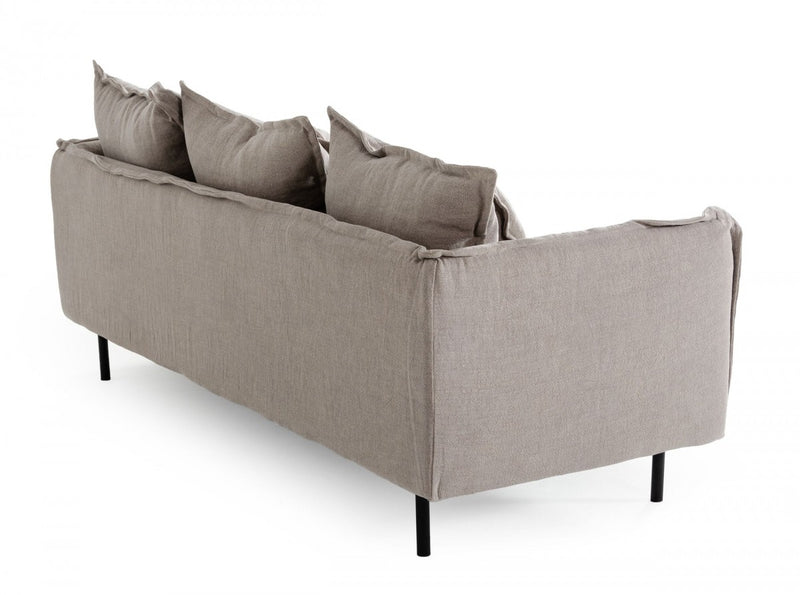 Divani Casa Mathis - Modern Grey Fabric Sofa