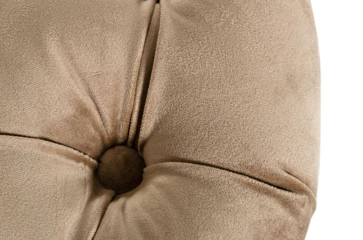 Divani Casa Murdoch - Glam Beige and Gold Fabric Sofa
