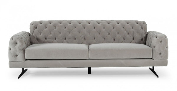 Divani Casa Sepulveda - Modern Grey Fabric Sofa