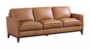 Divani Casa Naylor - Modern Brown Italian Leather Split Sofa