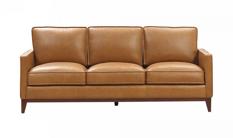 Divani Casa Naylor - Modern Brown Italian Leather Split Sofa