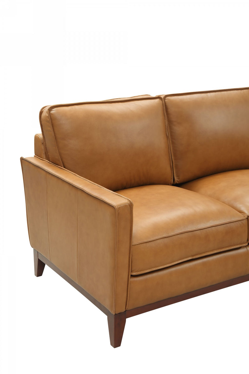 Divani Casa Naylor - Modern Brown Italian Leather Split Sofa