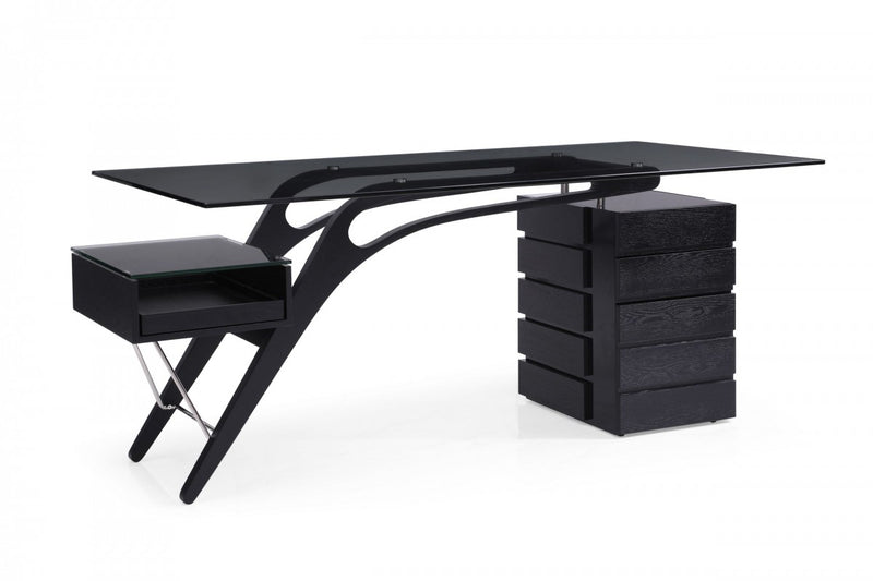 Modrest Suffolk - Contemporary Black Ash Desk