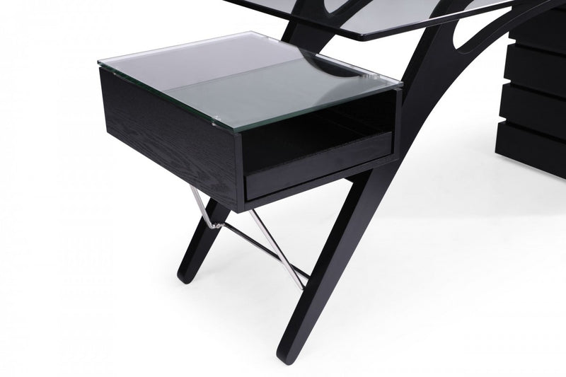 Modrest Suffolk - Contemporary Black Ash Desk