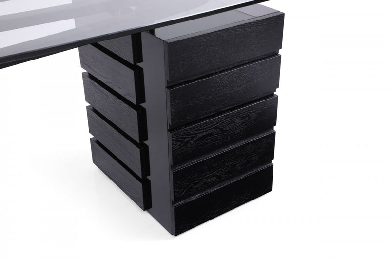 Modrest Suffolk - Contemporary Black Ash Desk