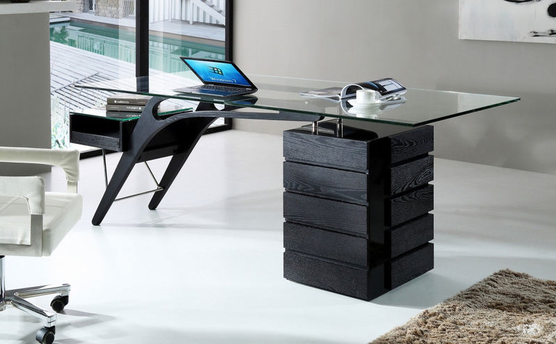 Modrest Suffolk - Contemporary Black Ash Desk