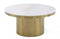 Modrest Rocky - Glam White & Gold Coffee Table  by Hollywood Glam