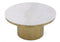 Modrest Rocky - Glam White & Gold Coffee Table  by Hollywood Glam