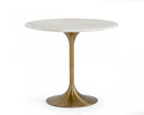 Modrest Collins - Glam White Marble & Gold Dining Table