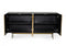 Modrest Perret - Glam Black Ash & Brushed Brass Modern Buffet