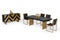 Modrest Perret - Glam Black Ash & Brushed Brass Modern Buffet