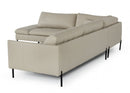 Divani Casa Sherry - Modern Cognac Leather Facing Sectional Sofa
