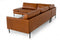 Divani Casa Sherry - Modern Cognac Leather Facing Sectional Sofa