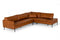 Divani Casa Sherry - Modern Cognac Leather Facing Sectional Sofa