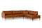 Divani Casa Sherry - Modern Cognac Leather Facing Sectional Sofa