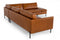 Divani Casa Sherry - Modern Cognac Leather Facing Sectional Sofa