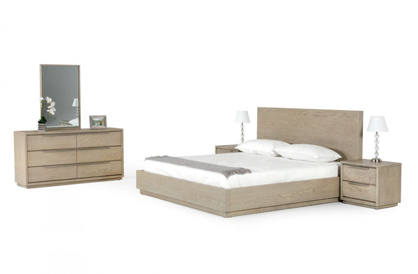 Modrest Samson - Contemporary Grey and Silver Bed