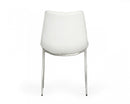 Modrest Frasier - Modern White Eco-Leather Dining Chair (Set of 2)