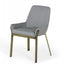 Modrest Ganon - Modern Grey & Antique Brass Dining Chair