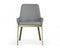 Modrest Ganon - Modern Grey & Antique Brass Dining Chair