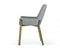 Modrest Ganon - Modern Grey & Antique Brass Dining Chair