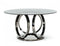 Modrest Enid - Modern Smoked Glass & Black Stainless Steel Round Dining Table