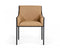 Modrest Raul - Modern Suede Tan Dining Chair