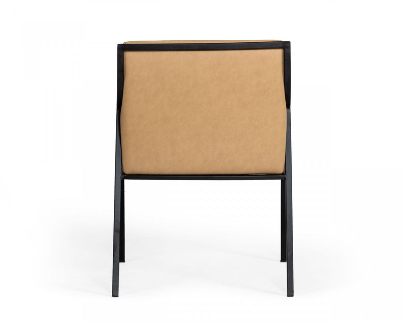 Modrest Raul - Modern Suede Tan Dining Chair