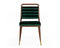 Modrest Biscay - Modern Dark Green & Walnut Steel Dining Chair