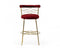 Modrest Dakin Modern Glam Red & Gold Barstool  by Hollywood Glam