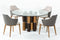 Modrest Greta - Modern Glass & Walnut Dining Table