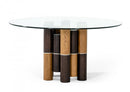 Modrest Greta - Modern Glass & Walnut Dining Table