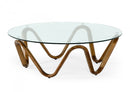 Modrest Lassen - Modern Glass & Walnut Coffee Table