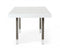 Modrest Lenny- Modern White High Gloss & Stainless Steel Gun Metal Dining Table