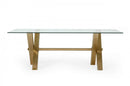 Modrest Dandy - Modern Golden & Glass Dining Table