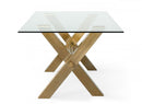 Modrest Dandy - Modern Golden & Glass Dining Table