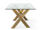 Modrest Dandy - Modern Golden & Glass Dining Table