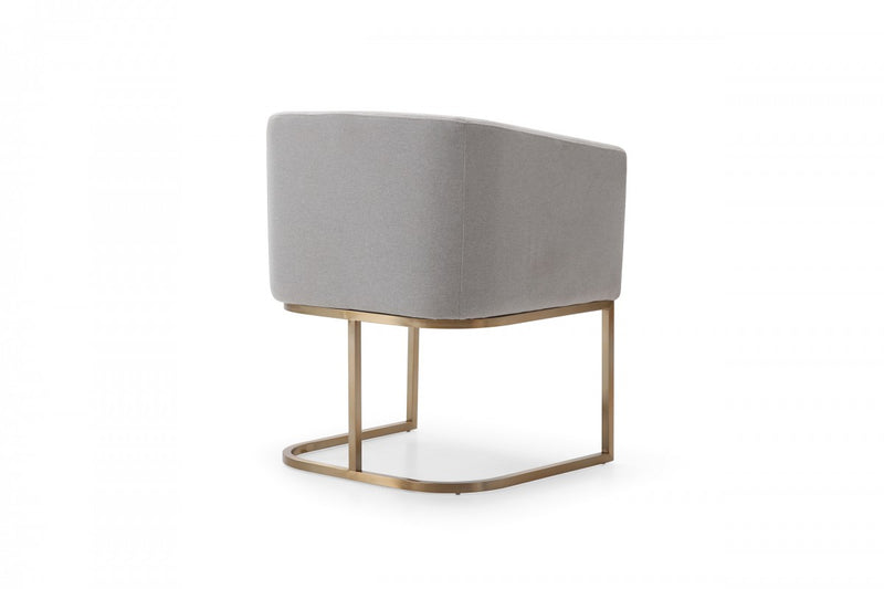 Modrest Yukon Modern Fabric and Antique Brass Dining Chair
