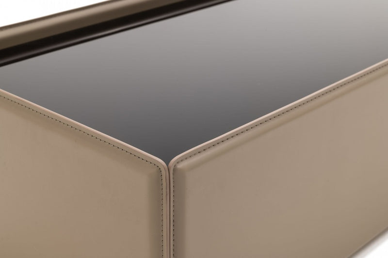 Modrest Vargas - Modern Beige Leatherette Coffee Table