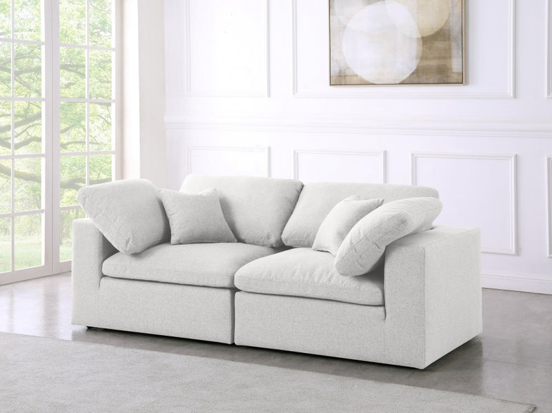 Serene 2 Piece Linen Fabric Modular Sofa
