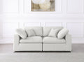 Serene 2 Piece Linen Fabric Modular Sofa
