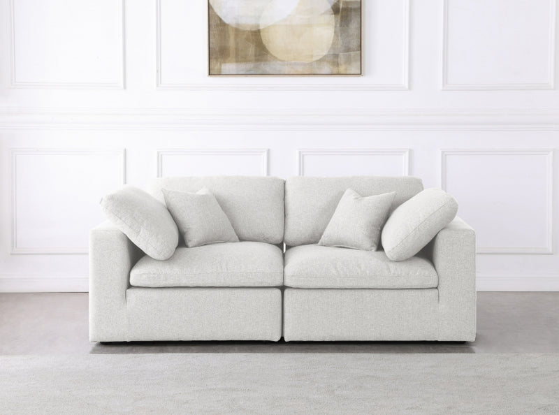 Serene 2 Piece Linen Fabric Modular Sofa