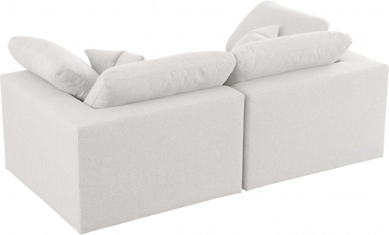 Serene 2 Piece Linen Fabric Modular Sofa