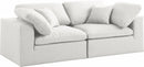 Serene 2 Piece Linen Fabric Modular Sofa