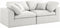 Serene 2 Piece Linen Fabric Modular Sofa