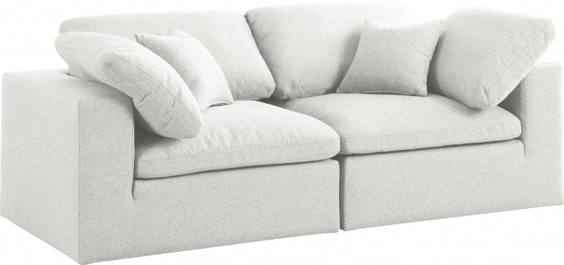 Serene 2 Piece Linen Fabric Modular Sofa